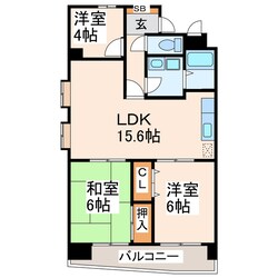 シンコー熊本駅前スカイマンションⅡの物件間取画像